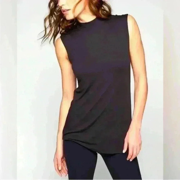 Athleta Threadlight Relaxed Mock Neck Tank - Picture 1 of 6